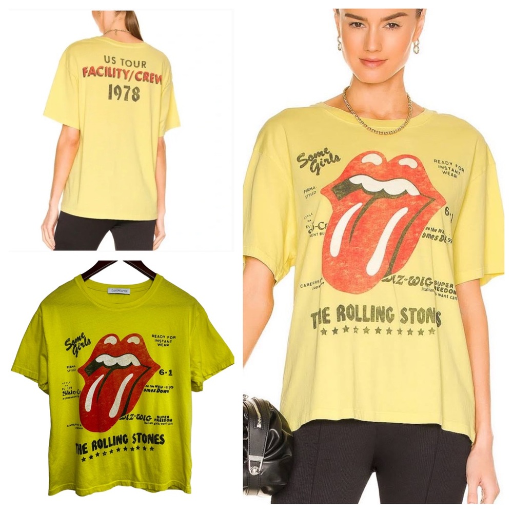 Daydreamer Rolling Stones 1978 Concert Tour Faculty & Crew Citron Yellow Sz XS - Picture 2 of 9